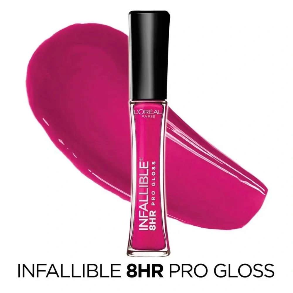 Pink Topaz | L'Oreal Infallible 8 Hour‎ Pro Gloss, 0.21 Fl Oz